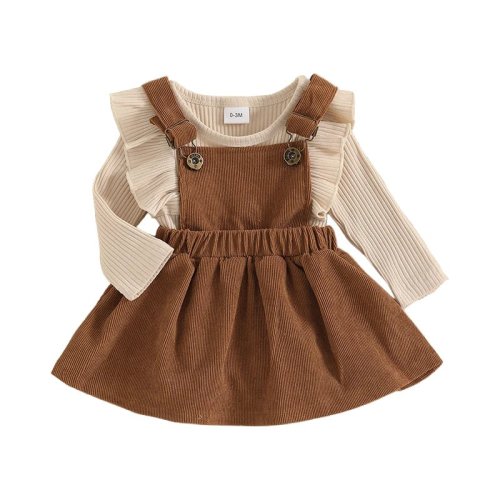 Corduroy Overalls Set