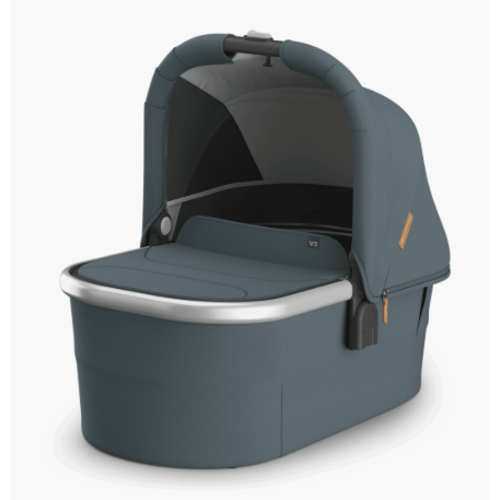UPPAbaby v3 Bassinet - Callum-Stone Blue/Sand Leather - Baby Bloomers