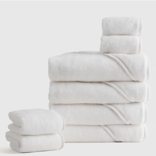 Organic Turkish Cotton Baby Bath Bundle 8-Pack in Soft Pink
