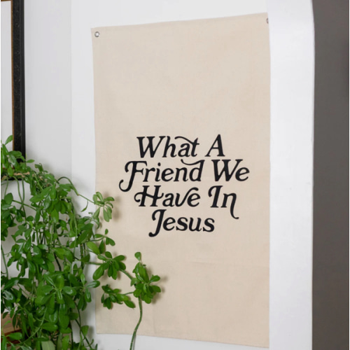 What a Friend in Jesus Tapestry | Christian Home Decor | Elevated Faith