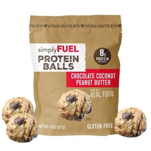 simplyFUEL Chocolate Coconut Peanut Butter Whey Protein Balls - 8g Protein - 8oz/10ct
