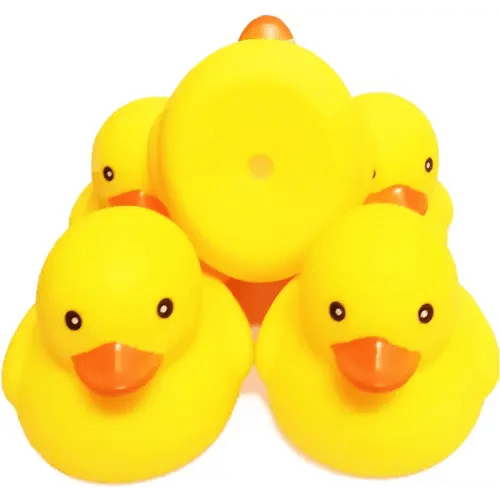 Waterproof No Hole 3 inch No Squeak Rubber Yellow Duck/Ducikes Bath/Pool/Water Float Toy Stuffed with Sealed Plug Without Hole for Kids in Bulk