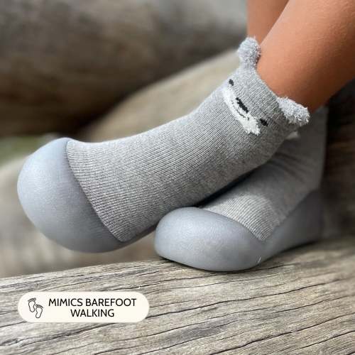 Grey Bear Pre-walker Shoe Socks | Sole Sox Australia | Perfect For Babies and Toddlers Learning To Walk |
