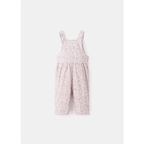 Corduroy floral dungarees - Kids | MANGO USA