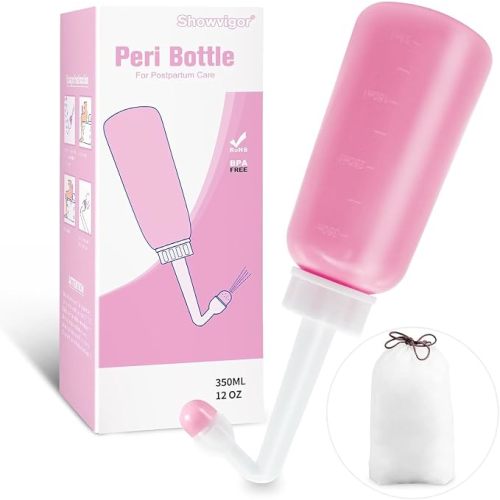 Peri Bottle for Postpartum Care,12 OZ Perineal Bottle Postpartum Essentials Upside Down Peri Bottle for Perineal Recovery and Cleansing After Birth | Portable EVA Perineal Cleanser, Multipurpose Bidet Bottle for Postpartum Recovery, Outdoor Trips & Baby D