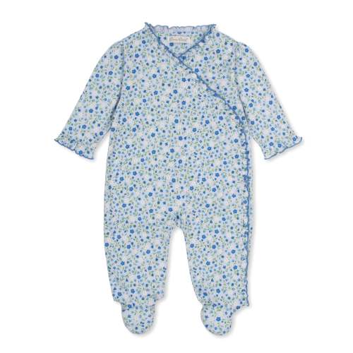 Pretty Petals Blue Footie