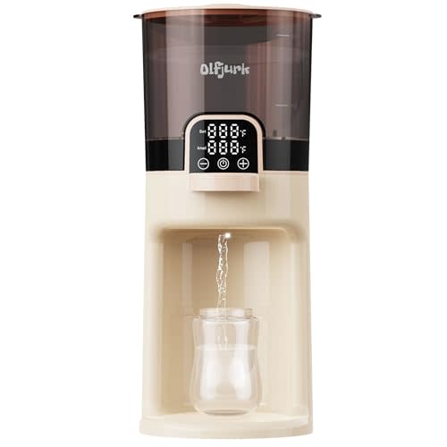 Instant Baby Bottle Warmer,Warm Water Dispenser for Making Formula Bottle Instantly,Detachable Container Easy Cleaning,24/7 Keep Warm, Adjustable Temperature(Beige,110V Only)