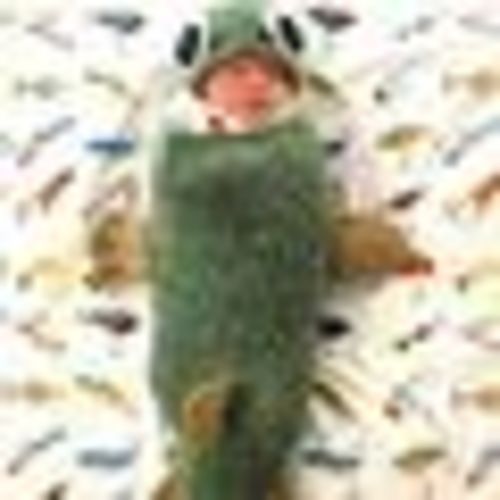 Crochet Fish Cocoon and Hat- Newborn to 0-3 Months- Photo Prop