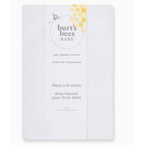 Solid Organic Cotton BEESNUG® Fitted Crib Sheet - Cloud