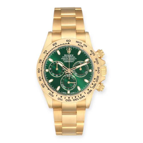 Pre-Owned Rolex Daytona 116508 Yellow Gold Green Dial Mens Watch