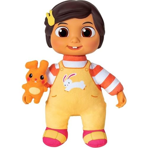 CoComelon My Friend Nina Doll, Soft Plush Body - Music, Sounds, and Phrases in Spanish and English - Attached Bunny Plush Included - Toys for Preschoolers