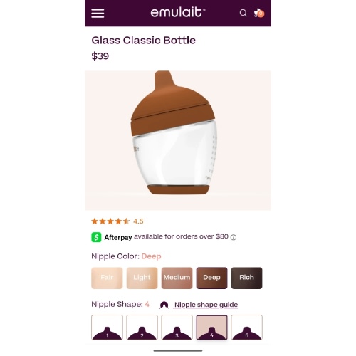 The Glass Classic Bottle for bottle-feeding your baby | Emulait