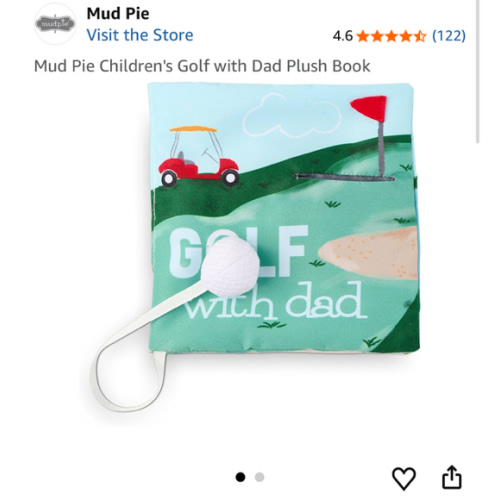 Mud Pie Children's Golf with Dad Plush Book