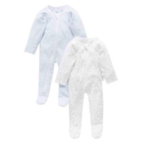 Baby Boys 2 Pack Zip Coverall