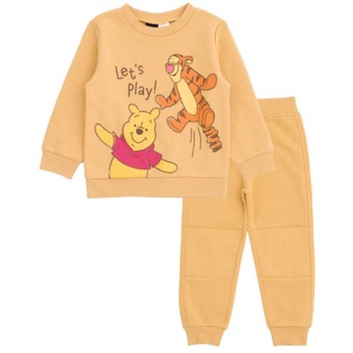 Disney Winnie the Pooh Tigger Infant Baby Boys Fleece Sweatshirt and Jogger Pants Outfit Set Yellow 12 Months