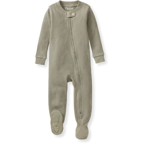 Burt's Bees Baby unisex-baby Honeysoft Sleeper Pajamas, Zip Front Non-slip Footed Footie Pjs, Organic Cotton & Lyocell