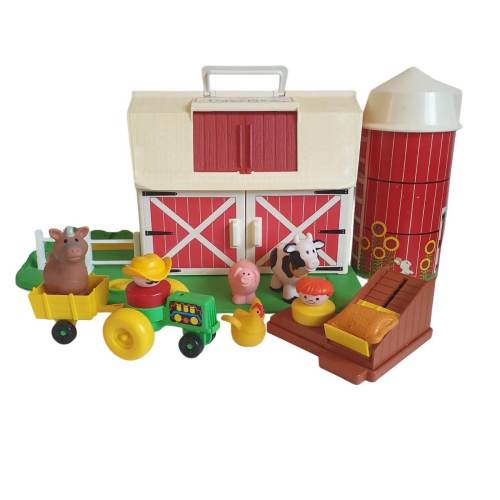 Vintage Fisher Price Chunky Little People Farm #2555