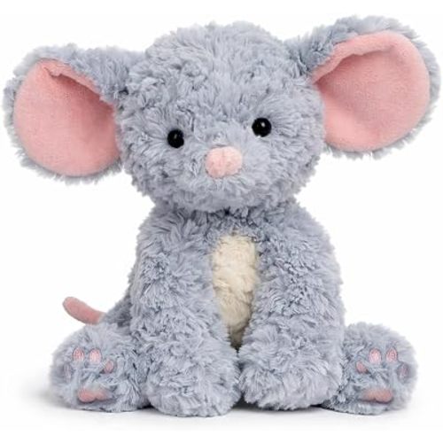Hopearl Adorable Mouse Plush Toy Floppy Ultra Rat Haggable Soft Stuffed Animal Holiday Birthday Gift for for Boys Girls Kids Toddlers, Gray, 9''
