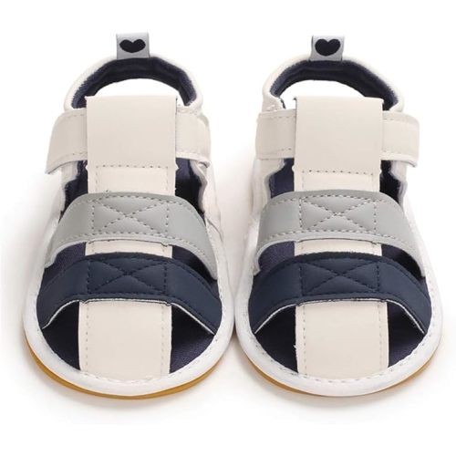 E-FAK Baby Boys Girls Summer Sandals Outdoor Beach Anti-Slip Rubber Soft Sole Newborn Toddler First Walker Shoes