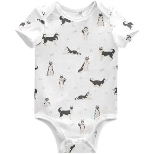 Unisex Baby Short Sleeve Bodysuits Boy Girl Cotton Newborn Outfit Clothes 0-24 Months