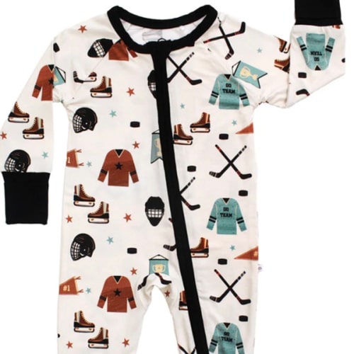 Hat Trick Hockey Bamboo Convertible Footie Romper – Emerson and Friends