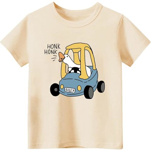 Boys Girls Short Sleeve Shirts Toddler Zoo Dino Silly Goose Cowboy in Training T-Shirts Kids Cotton Tops Tee 2-7 Years
