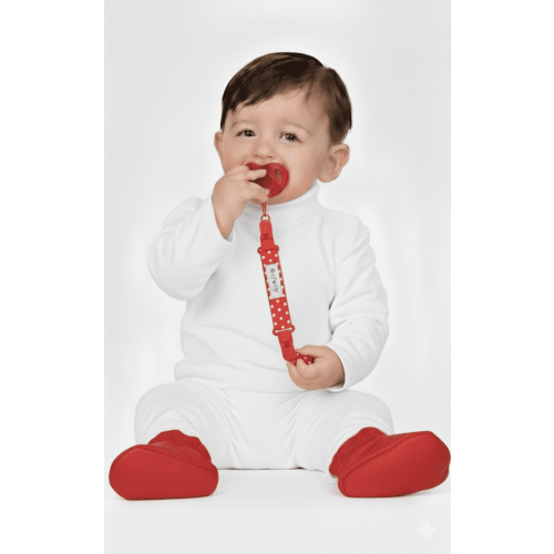 BaHeMy Baby Pacifier Holder Clips, 2 Pack, BPA Free, Fits All Pacifier Shapes, Stylish & Easy to Use