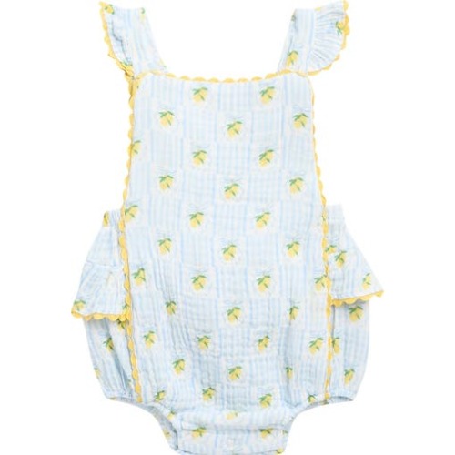 Lovely Lemons Ruffle Detail Romper, 0-3M