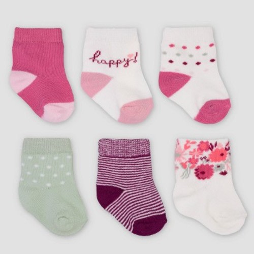 Baby Girls' 6pk Floral Socks - Just One You® made by carter's
