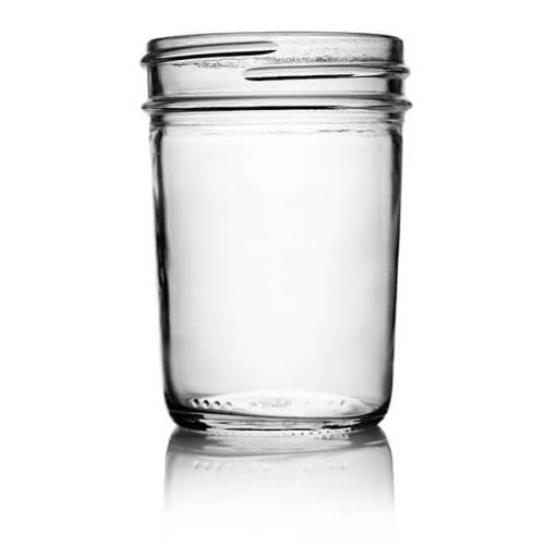 8oz Tapered Round Mason Jar - 70-450 Finish (Case of 12)