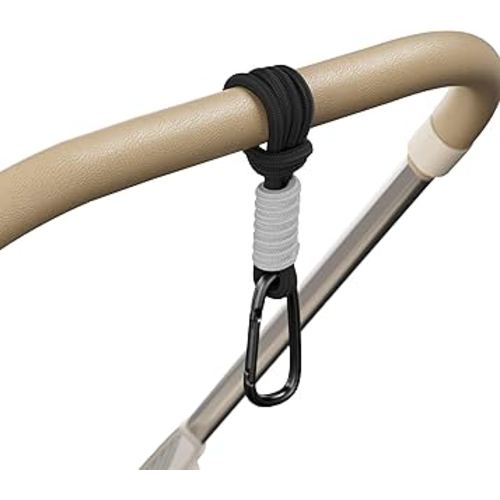 SURDOCA Baby Stroller Hooks, Stroller Clips and Hooks for Diaper Bag, Mommy Bag Hook for Stroller Heavy Duty, Universal Stroller Hanger and Strap, Stroller Accessories for Mom