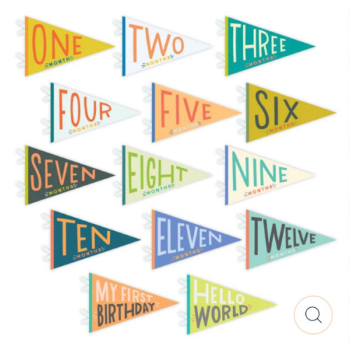 LITTLE KALEIDOSCOPE PETIT MILESTONE PENNANTS – Bonjour Fête