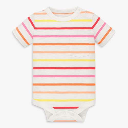 Short sleeve stripe babysuit | 6-9 months