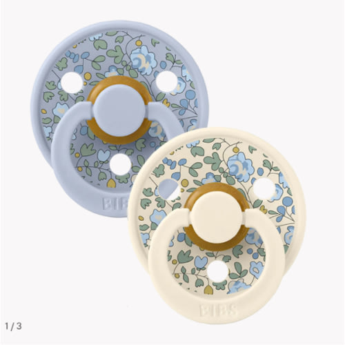 BIBS x LIBERTY Colour Pacifiers 2 Pack Eloise - Dusty Blue Mix