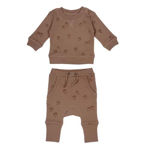 Latte Acorn | Organic Sweatshirt & Jogger Set – L'ovedbaby