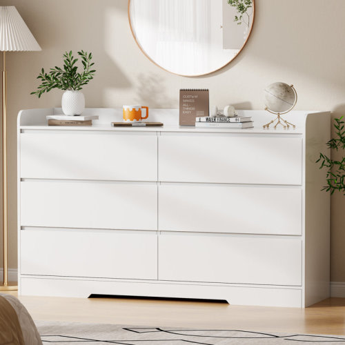 Wrought Studio™ Adriel 47.2" W Double Dresser With 6 Drawer & Reviews | Wayfair