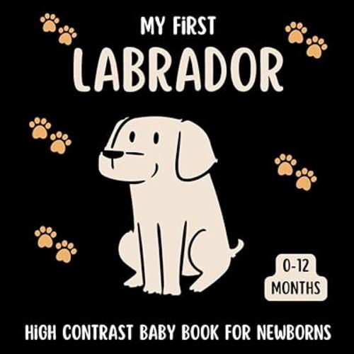 My First Labrador High Contrast Baby Book for Newborns 0-12 Months: Cute Black and White Labrador-Retriever Themed Pictures For Babies From Birth