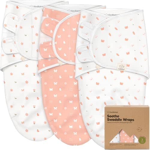 KeaBabies 3-Pack Organic Baby Swaddles for Newborns, Infant (0-6M)