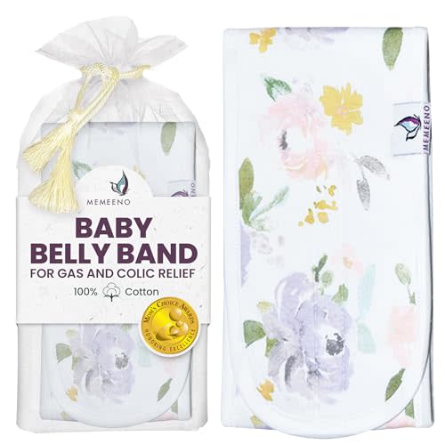 MEMEENO Baby Belly Band - Gas & Colic Relief, Heated Tummy Wrap for Newborns