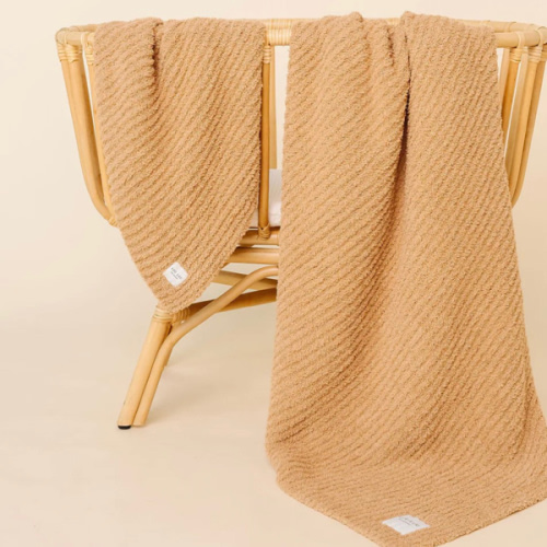 Chenille Blanket - Tan - Small & Large