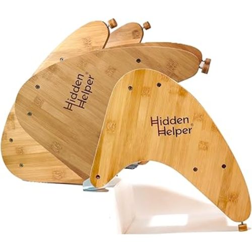 Hidden Helper Montessori Step Stool for Toddlers, Foldable Toddler Two Step Stool for Bathroom Sink & Kitchen Helper, Wooden Folding Stool for Kids Ages 2-5