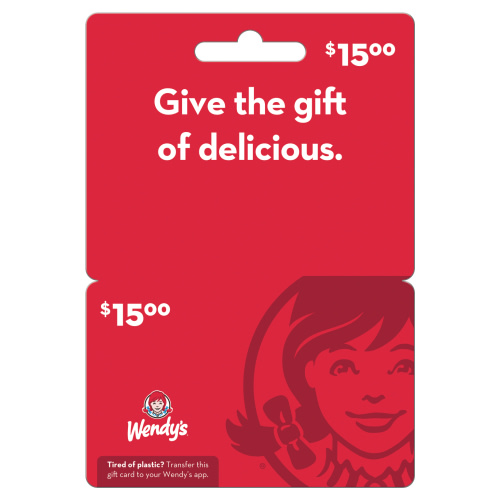 Wendy's $15 Gift Card