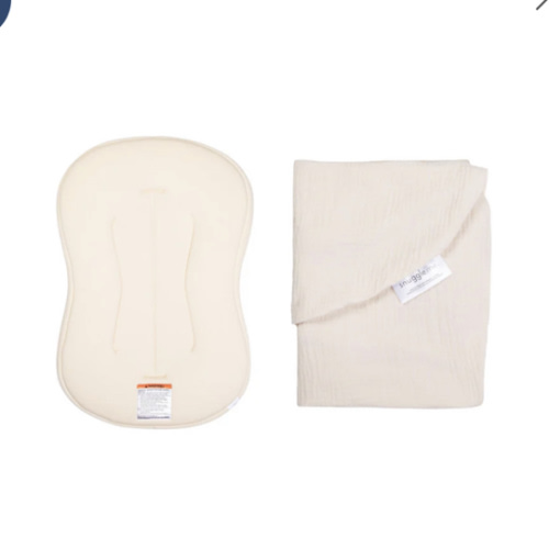 Lounger Curve + Muslin Cover Set | Natural