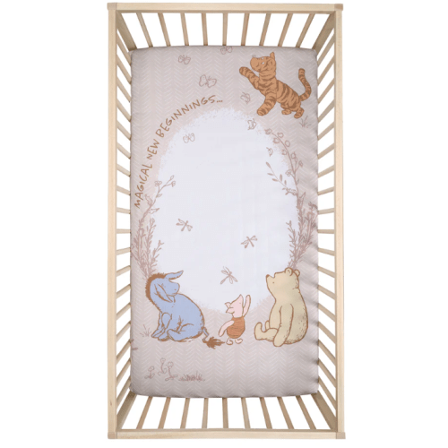 Disney Baby Pooh Bear & Pals Photo Op Cotton Baby Fitted Crib Sheet