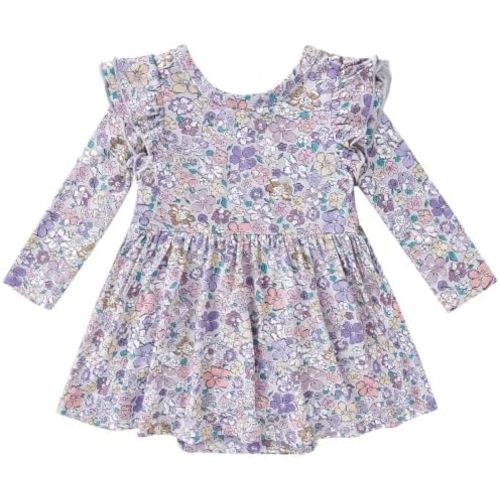 pureborn Baby Girls Viscose from Bamboo Bodysuit Dress- 3-6 MONTHS
