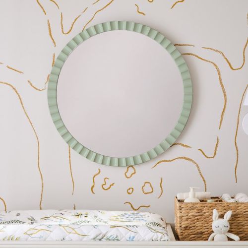 Joseph Altuzarra Carved Round Wall Mirror