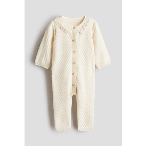 TEXTURED-KNIT COTTON JUMPSUIT