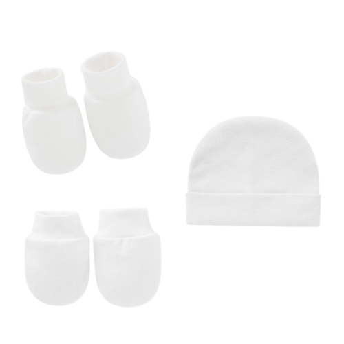 Newborn Hat Socks Gloves Set Anti-scratch Knit Elastic Soft Warm Photography Props Infant Accessory Baby Bonnet Beanie Gloves Socks Set