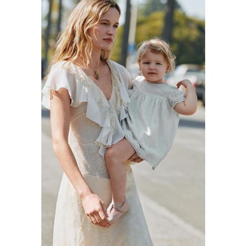 SWISS EMBROIDERED DRESS AND PANTIES - Pastel blue | ZARA United States