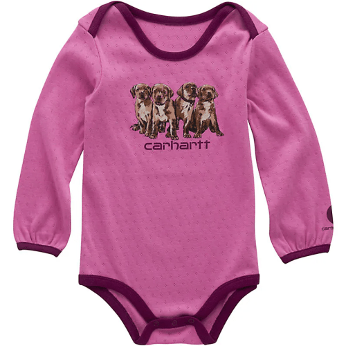 Girls' Long Sleeve Puppy Bodysuit (Baby) | Kids' Graphics | Carhartt